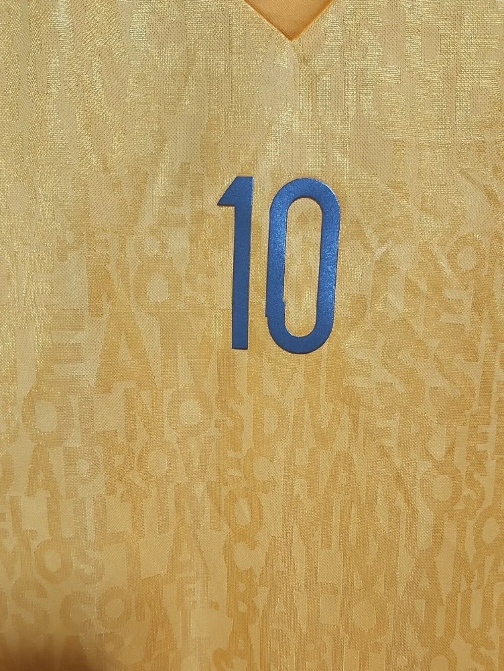 adidas Yellow Men's Soccer Jersey with Number 10